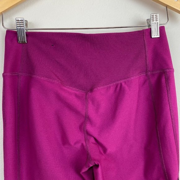 Nike Dri-Fit Power Legend Crop Legging S Magenta‎ Stretch Active Workout - Picture 6 of 11